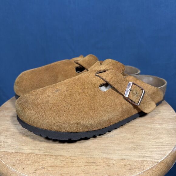 Birkenstock Shoes - Birkenstock Boston Mink Suede Clogs Soft Bed Sandals Unisex Size EU 38 US L7 M5